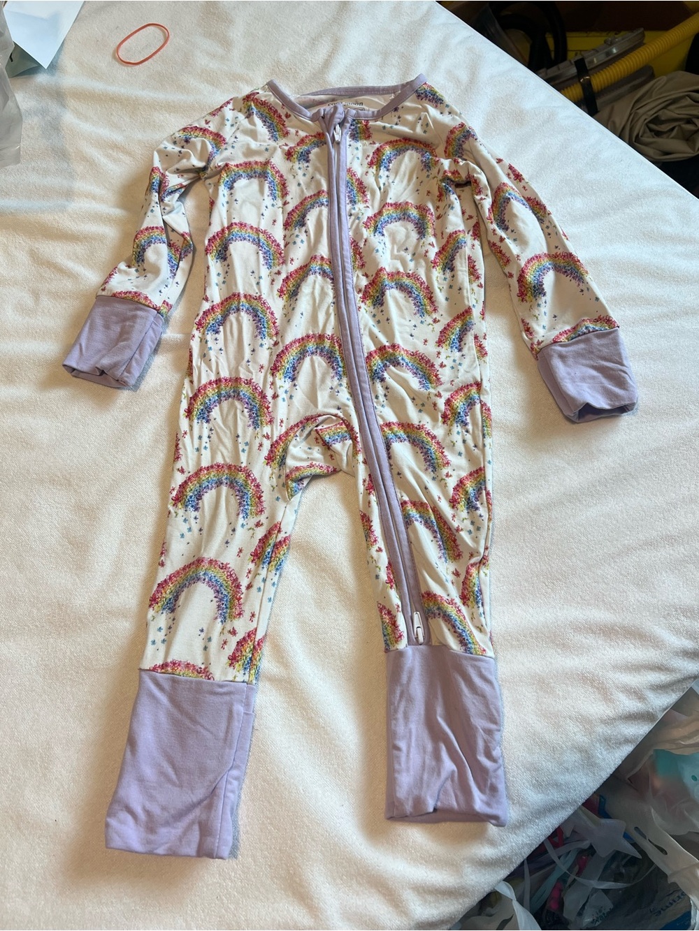 Coco moon 12-18 months rainbow coveralls